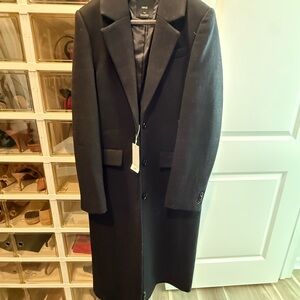 Mango Black Long Coat